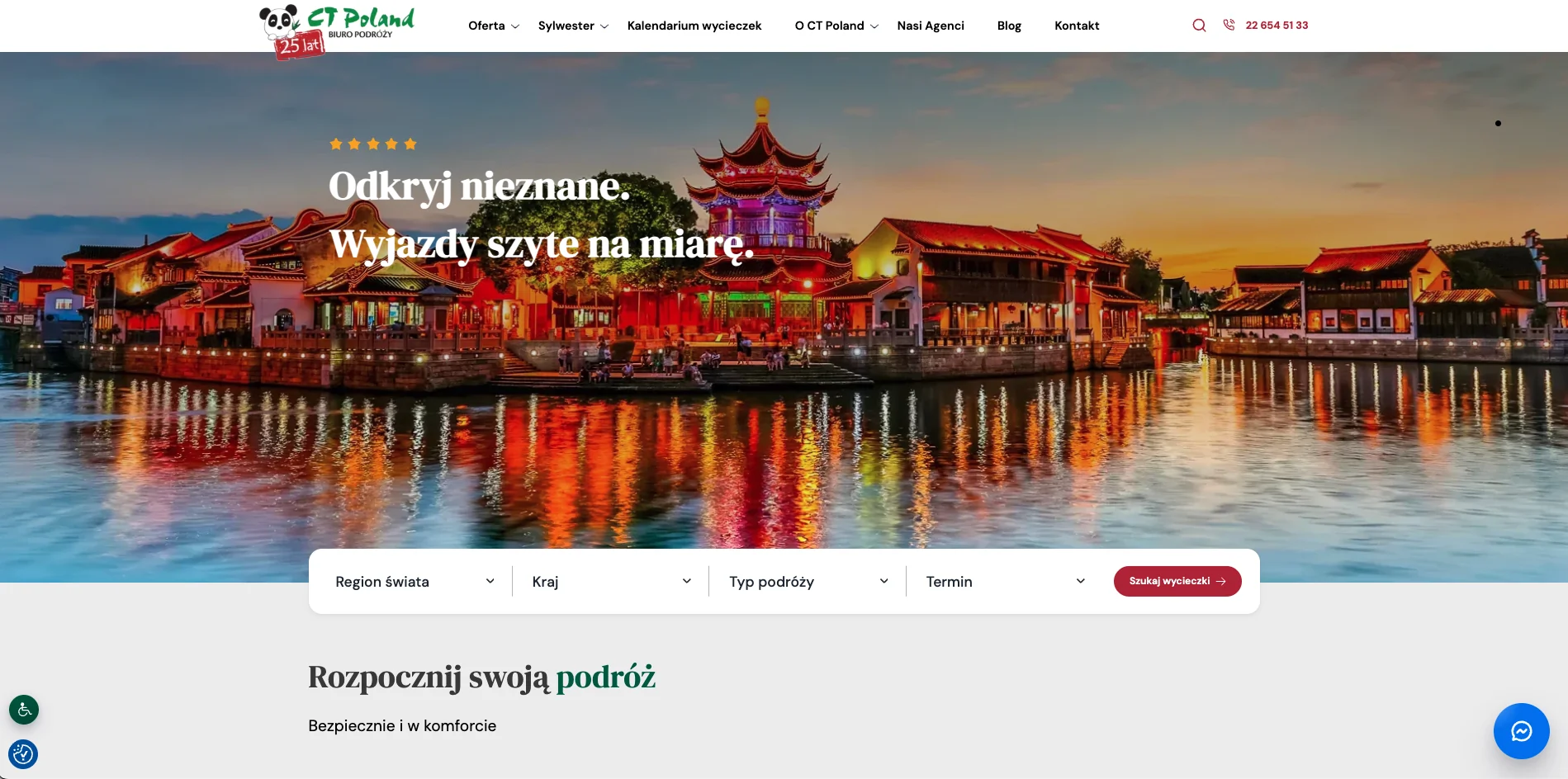 Strona główna biura podróży CT Poland