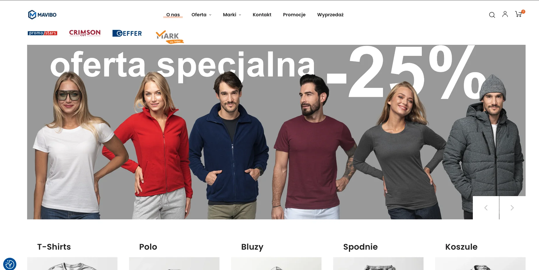 Strona główna sklepu odzieżowego Mavibo